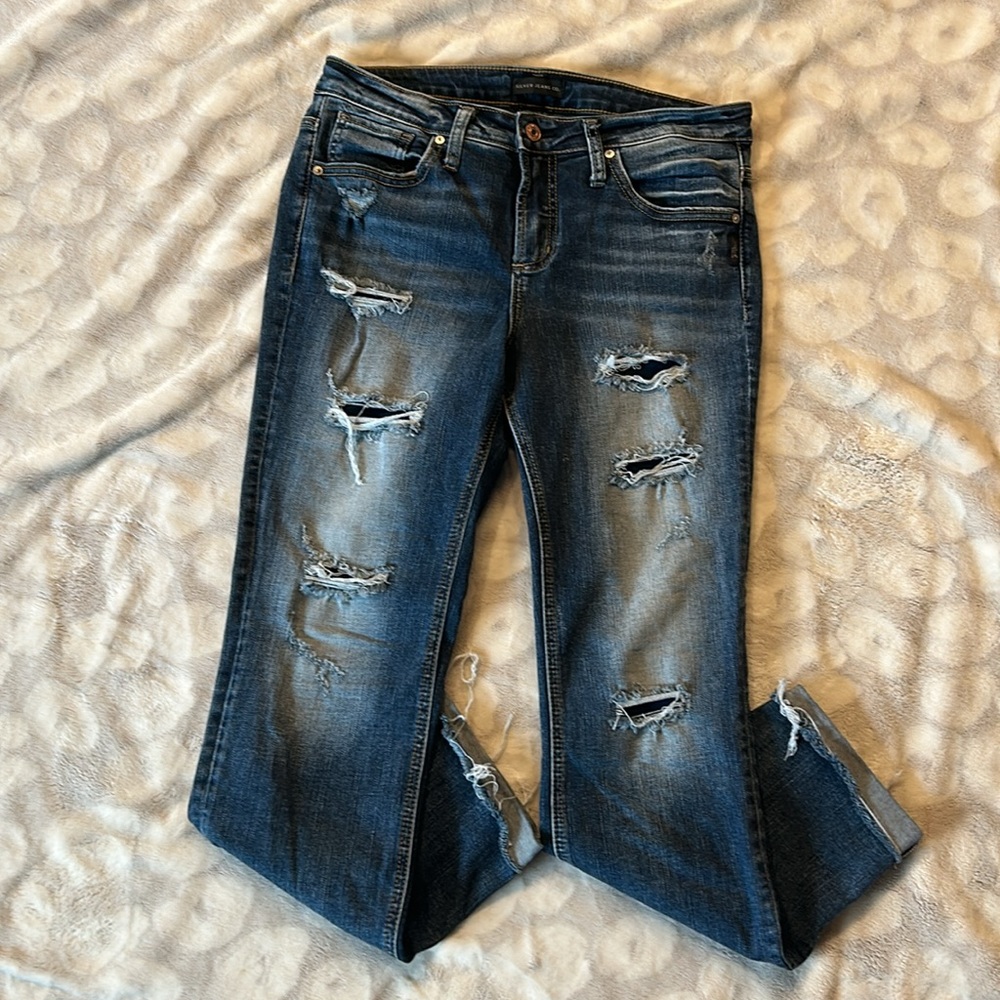 SilverJeans Beau Distressed Size 28
